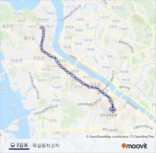 2김포 버스 노선 지도