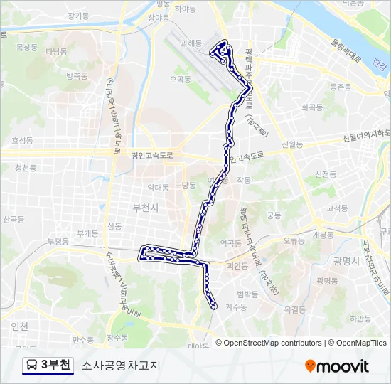 3부천 Bus Line Map