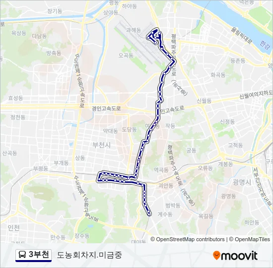 3부천 Bus Line Map