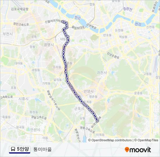 5안양 Bus Line Map