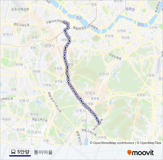 5안양 bus Line Map