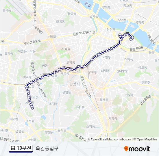 10부천 버스 노선 지도