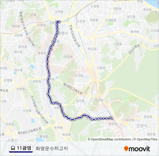 11광명 버스 노선 지도