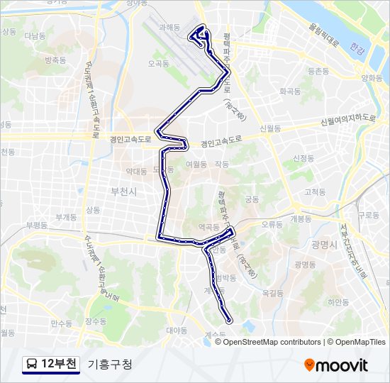 12부천 버스 노선 지도
