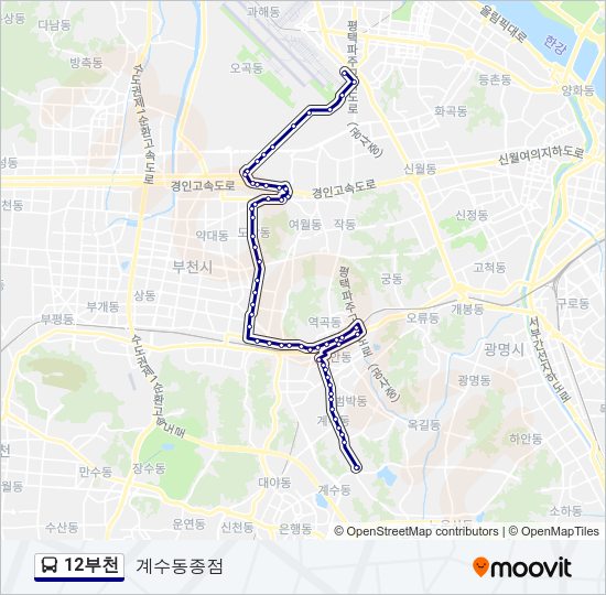 12부천 버스 노선 지도