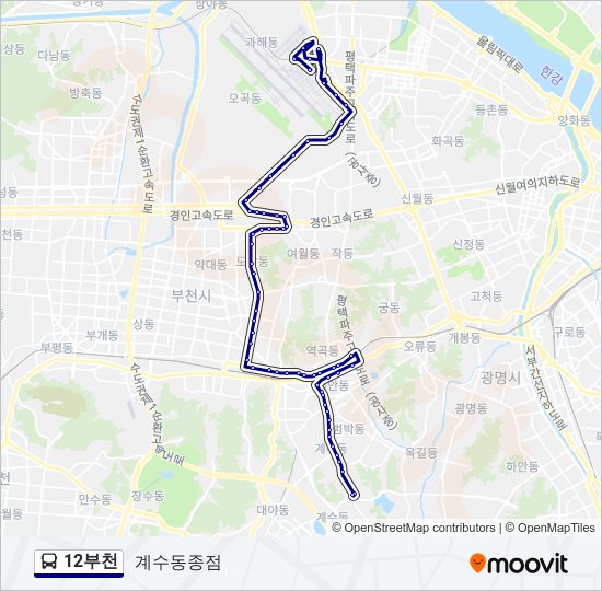 12부천 bus Line Map