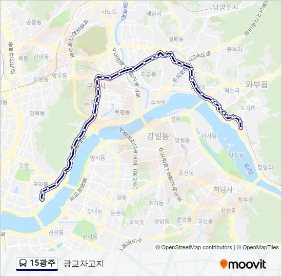 15광주 Bus Line Map