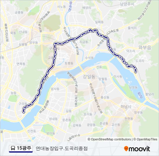 15광주 버스 노선 지도
