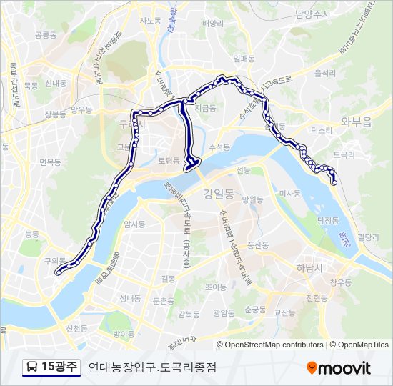 15광주 버스 노선 지도