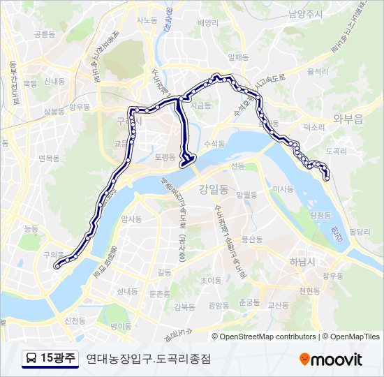 15광주 bus Line Map