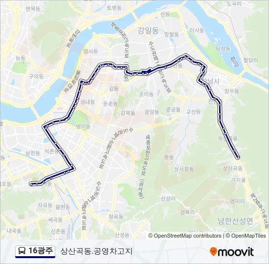 16광주 Bus Line Map