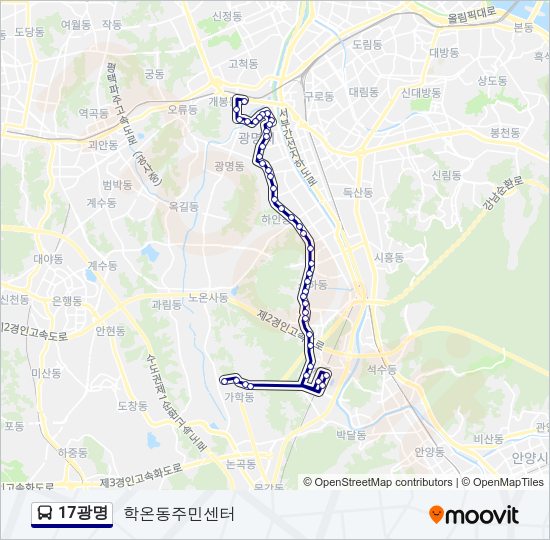 17광명 버스 노선 지도