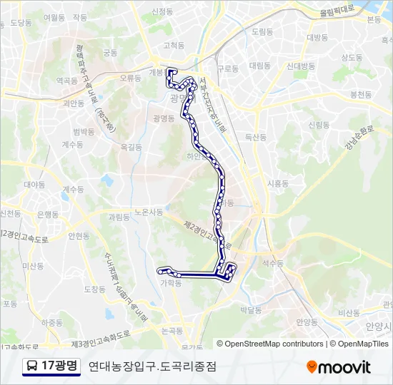 17광명 버스 노선 지도