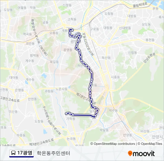 17광명 버스 노선 지도
