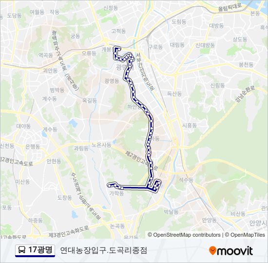 17광명 bus Line Map