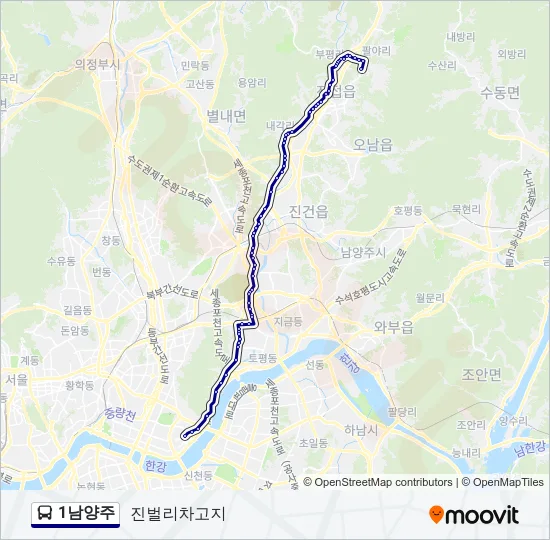 1남양주 Bus Line Map