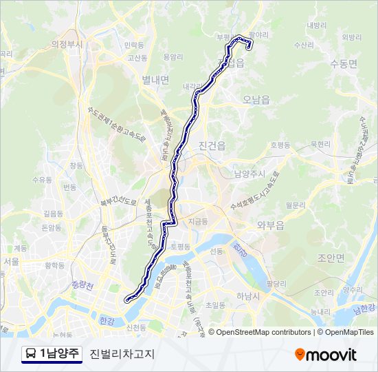 1남양주 bus Line Map