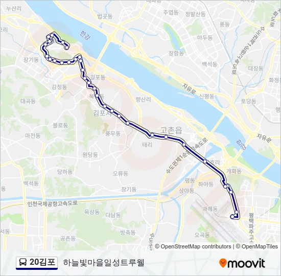 20김포 버스 노선 지도