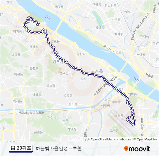20김포 버스 노선 지도