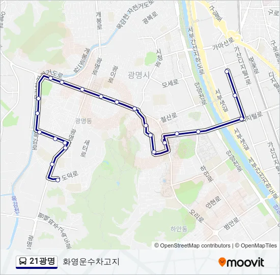 21광명 버스 노선 지도