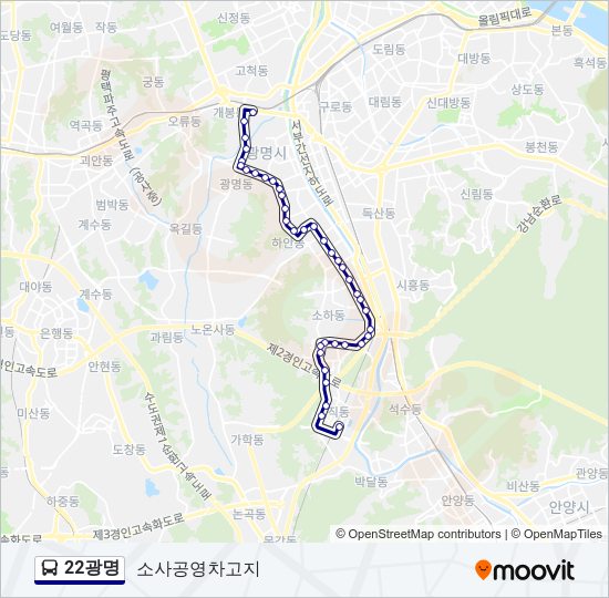 22광명 버스 노선 지도