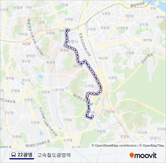 22광명 bus Line Map