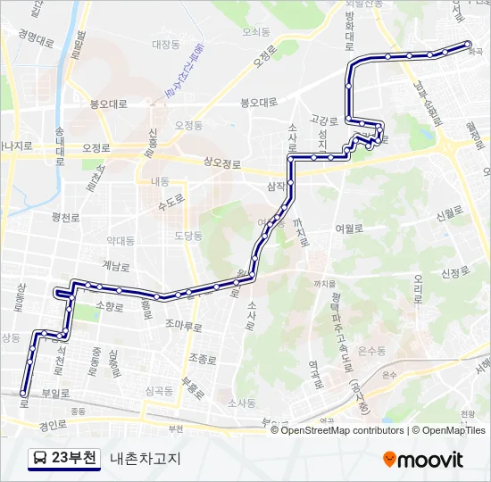 23부천 버스 노선 지도
