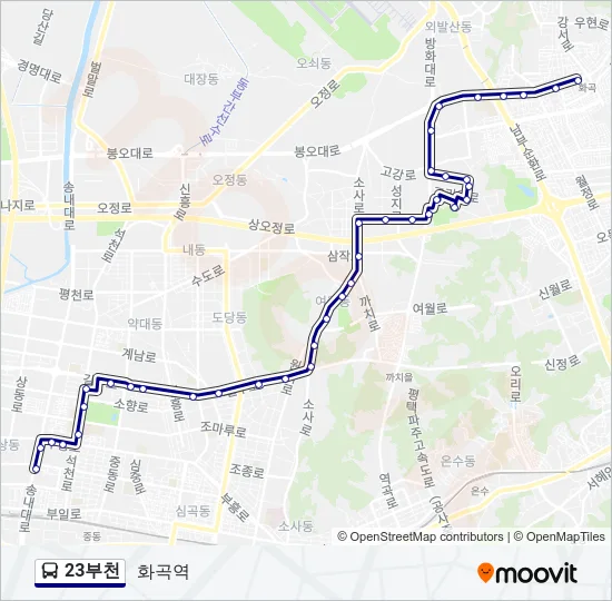 23부천 버스 노선 지도