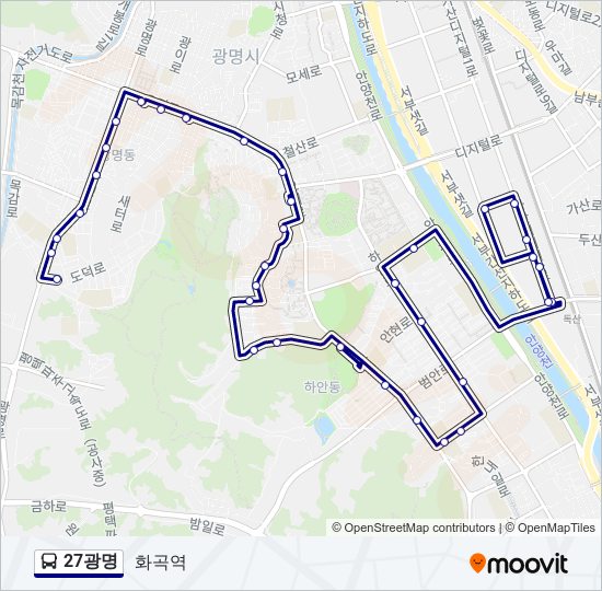 27광명 bus Line Map