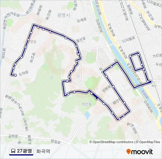 27광명 버스 노선 지도