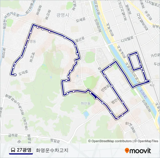 27광명 버스 노선 지도