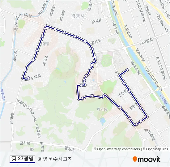 27광명 버스 노선 지도