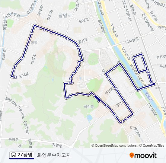 27광명 bus Line Map