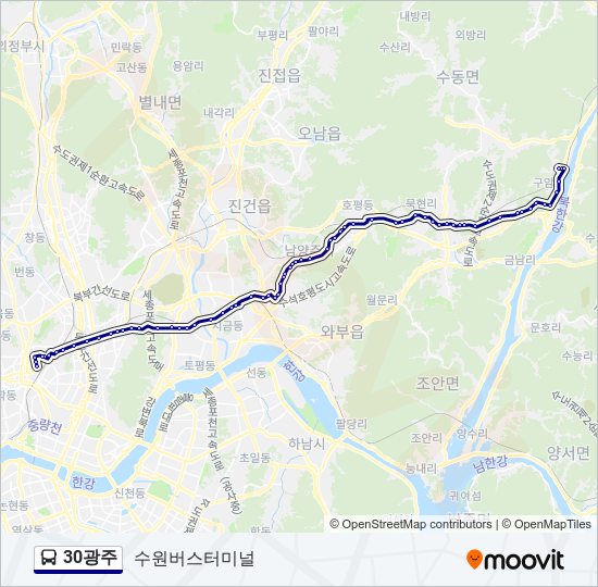 30광주 bus Line Map