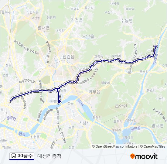 30광주 bus Line Map