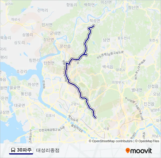 30파주 Bus Line Map