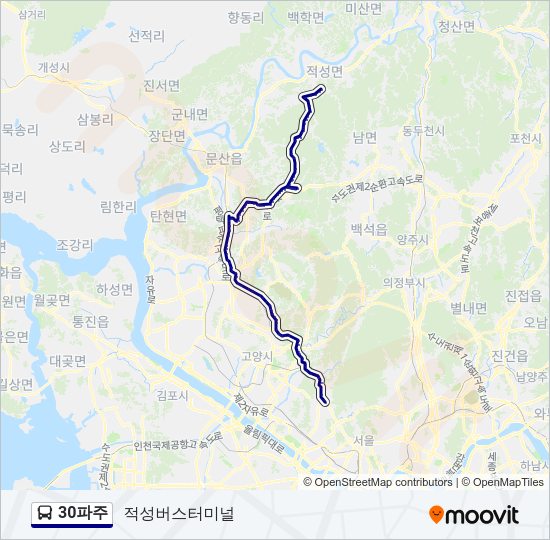 30파주 버스 노선 지도