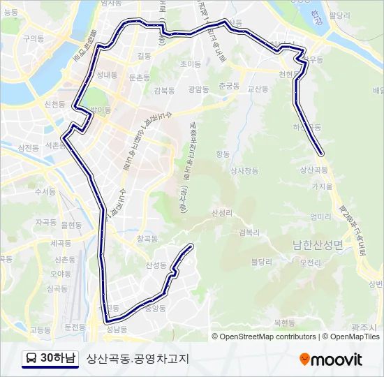30하남 Bus Line Map