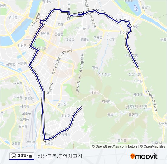 30하남 버스 노선 지도