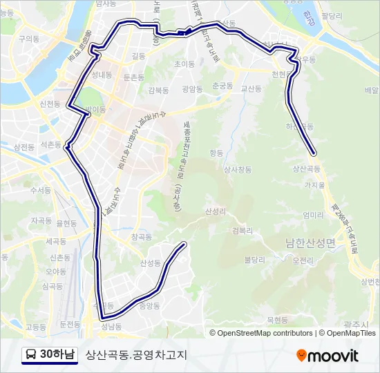 30하남 버스 노선 지도
