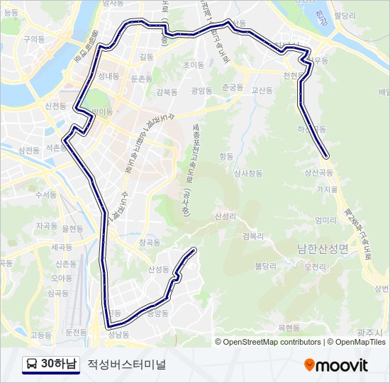 30하남 bus Line Map