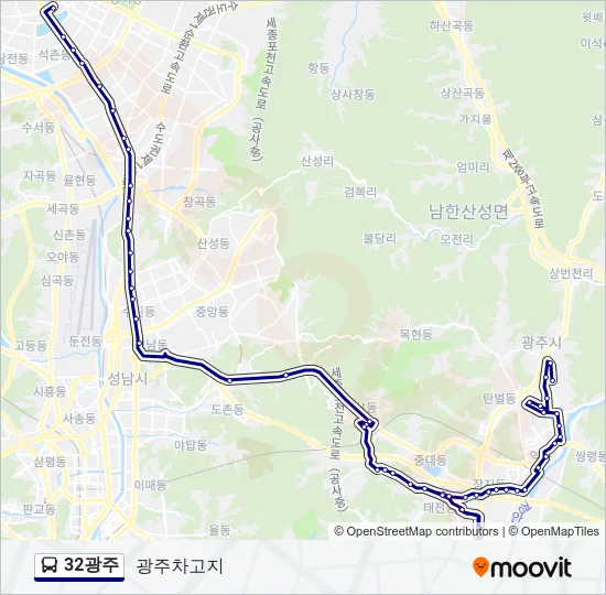 32광주 버스 노선 지도