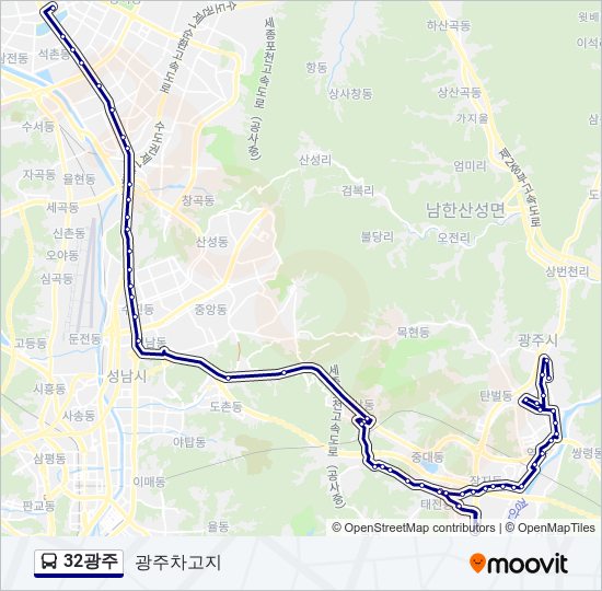 32광주 bus Line Map