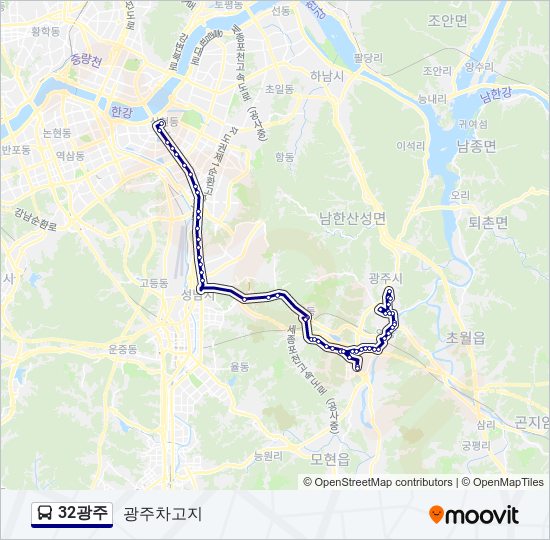 32광주 bus Line Map