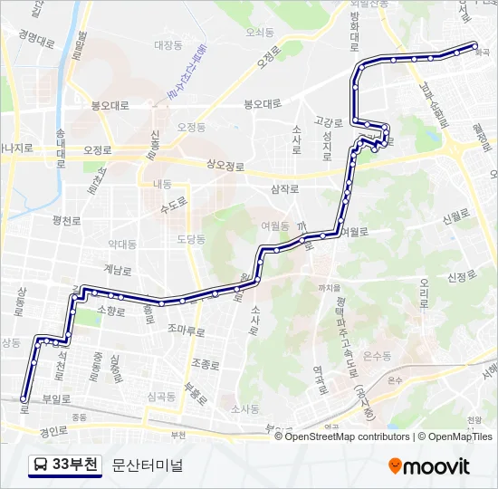 33부천 Bus Line Map