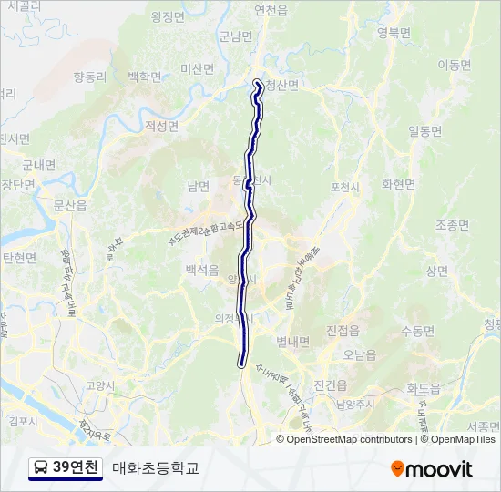 39연천 버스 노선 지도