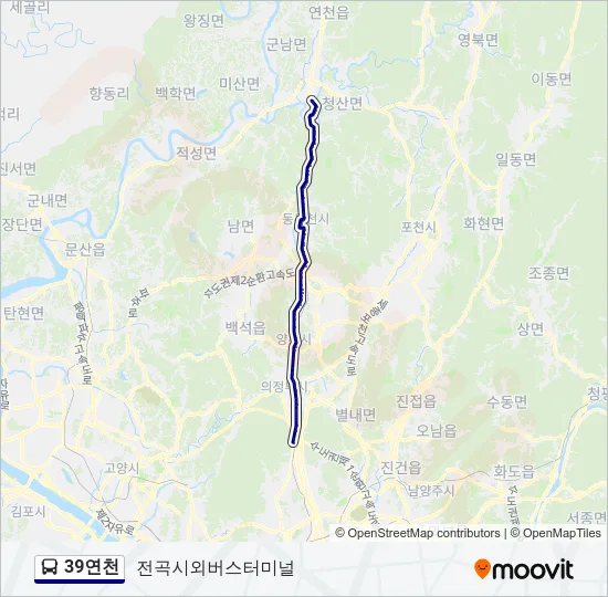 39연천 Bus Line Map