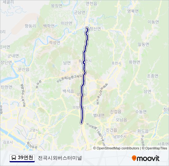 39연천 버스 노선 지도