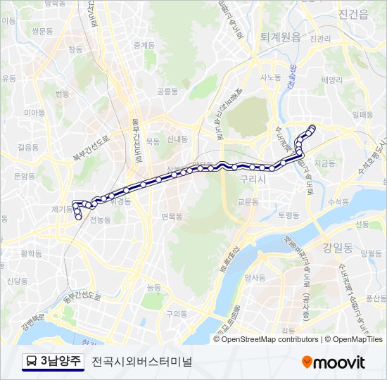 3남양주 버스 노선 지도