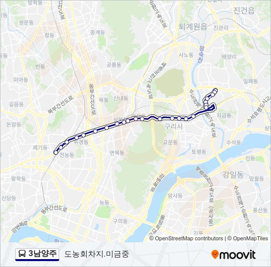 3남양주 버스 노선 지도
